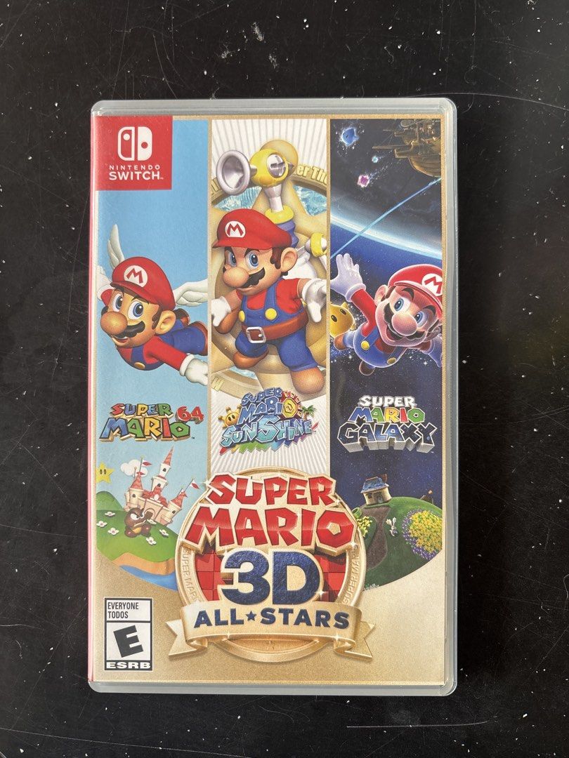 Nintendo Switch Super Mario 3D All-Stars (Category: Nintendo) located in Quezon City. Submitted by mynameismio (Listing ID 1453056965, Image 1). Description: - Super Mario 3D All-Stars for Nintendo Switch - Includes 3 iconic Mario games: Super Mario 64, Super Mario Sunshine, and Super Mario Galaxy - Perfect for any Mario fan! - Comes in original case - ESRB Rating: E for Everyone.