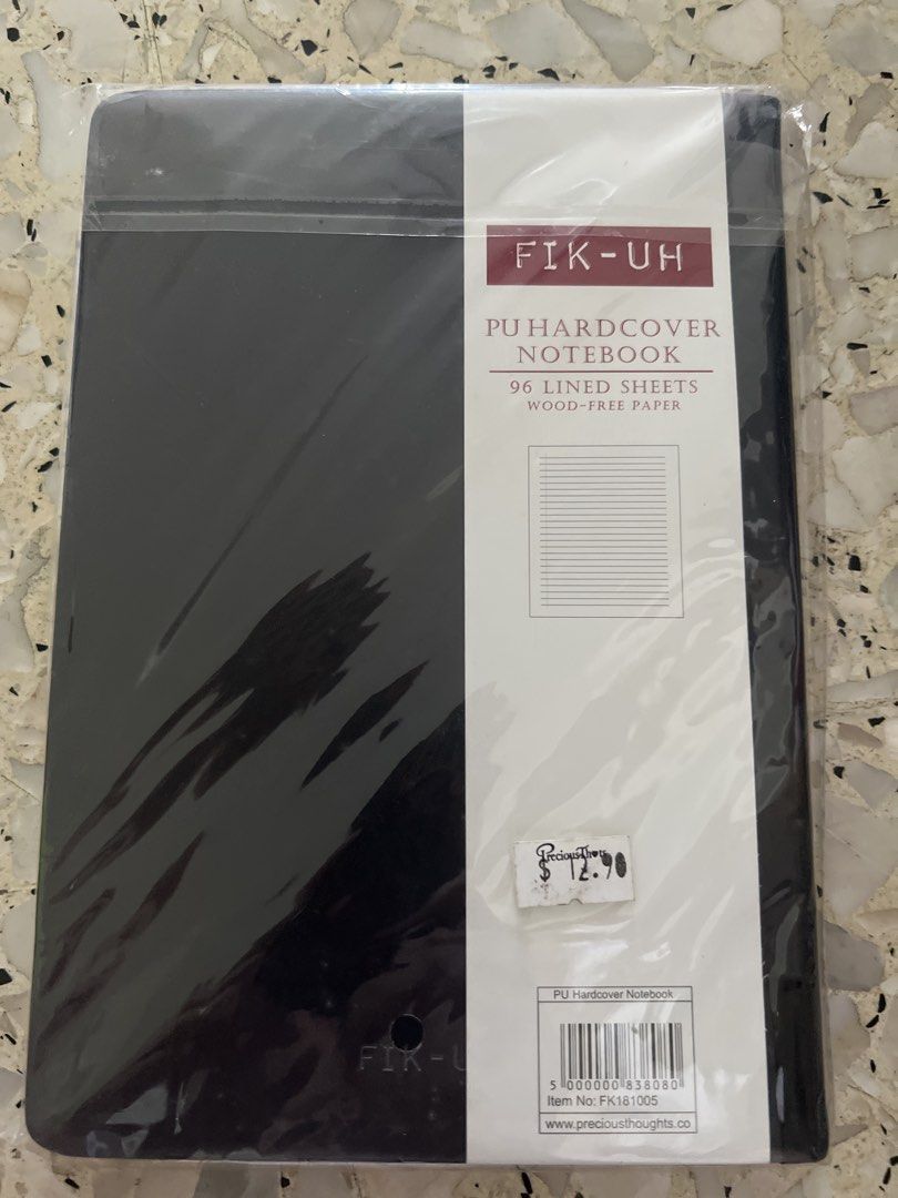 Note Book (Category: Stationery & School Supplies) located in Singapore. Submitted by damien51 (Listing ID 1453060157, Image 2). Description: Fik-Uh PU hardcover notebook using wood free paper.