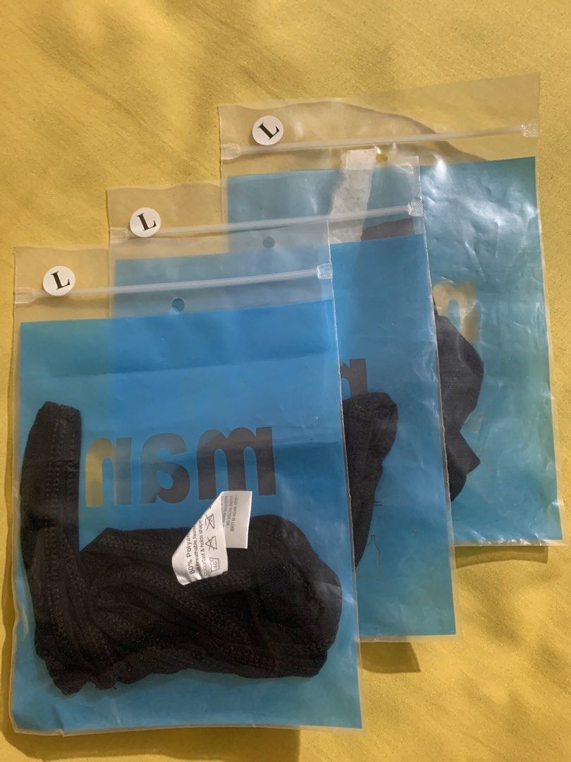 Nutshell (Category: New Underwear) located in Singapore. Submitted by zen_88_88 (Listing ID 1406326819, Image 8). Description: Men’s ultra-thin, transparent, seamless ice silk briefs, sexy and sheer, perfect for young men, trendy low-waisted with large pouches. ( Netting material) Stock available White colour only size XL 1pc Stock available Black colour Medium size 2pcs Black colour Large size 3 pcs Black colour Xtra Large 4pcs .