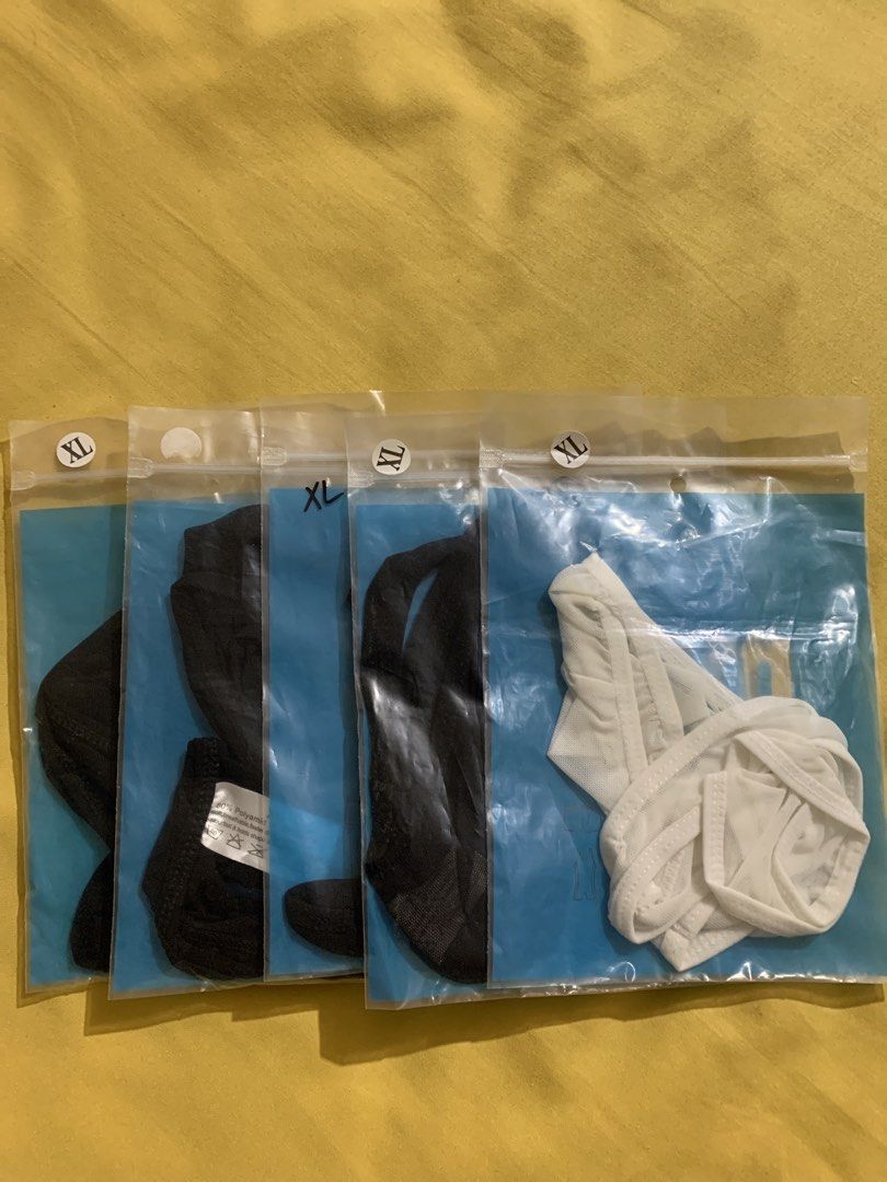 Nutshell (Category: New Underwear) located in Singapore. Submitted by zen_88_88 (Listing ID 1406326819, Image 9). Description: Men’s ultra-thin, transparent, seamless ice silk briefs, sexy and sheer, perfect for young men, trendy low-waisted with large pouches. ( Netting material) Stock available White colour only size XL 1pc Stock available Black colour Medium size 2pcs Black colour Large size 3 pcs Black colour Xtra Large 4pcs .