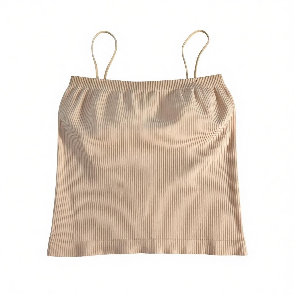 padded bra skintone strap ribbed top sleeveless stretch medium (Category: Sleeveless) located in Manila. Submitted by whiteforesttea178 (Listing ID 1453146838, Image 1). Description: stretchy fits medium.