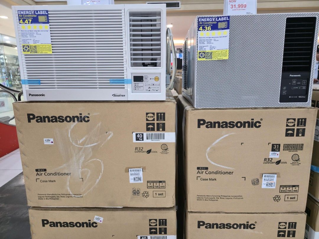 PANASONIC WINDOW TYPE AIRCON (NON INVERTER AND INVERTER TYPE) (Category: Air Conditioning and Heating) located in Manila. Submitted by chuck_claros (Listing ID 1453061516, Image 2). Description: PANASONIC WINDOW TYPE AIRCON MANUAL AND REMOTE TYPE (NON INVERTER AND INVERTER TYPE) ☑️BRAND NEW FACTORY SEALED UNIT WITH OFFICIAL SALES INVOICE AND WARRANTY ◽(MANUAL/COMPACT SIZE) NON INVERTER .5hp - CW N620JPH - 13,990 .8hp - CW N820JPH - 15,990 1hp - C