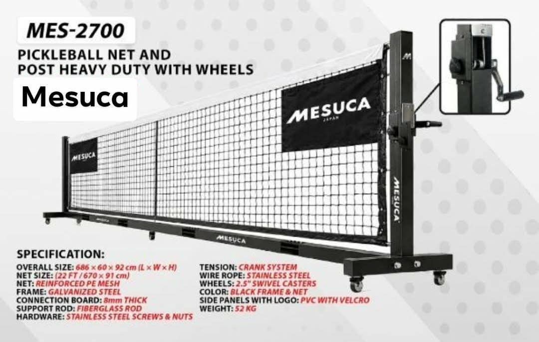 Pickleball Net with Stand Heavy Duty with Wheels (Category: Other Sports Equipment and Supplies) located in Manila. Submitted by min_yoongi (Listing ID 1453164960, Image 2). Description: Available ✓ - PICKLEBALL NET WITH STAND - WITH WHEELS - HEAVY DUTY ✓ STANDARD SIZE ✓ 3 X 22 FEET PM for inquiries..