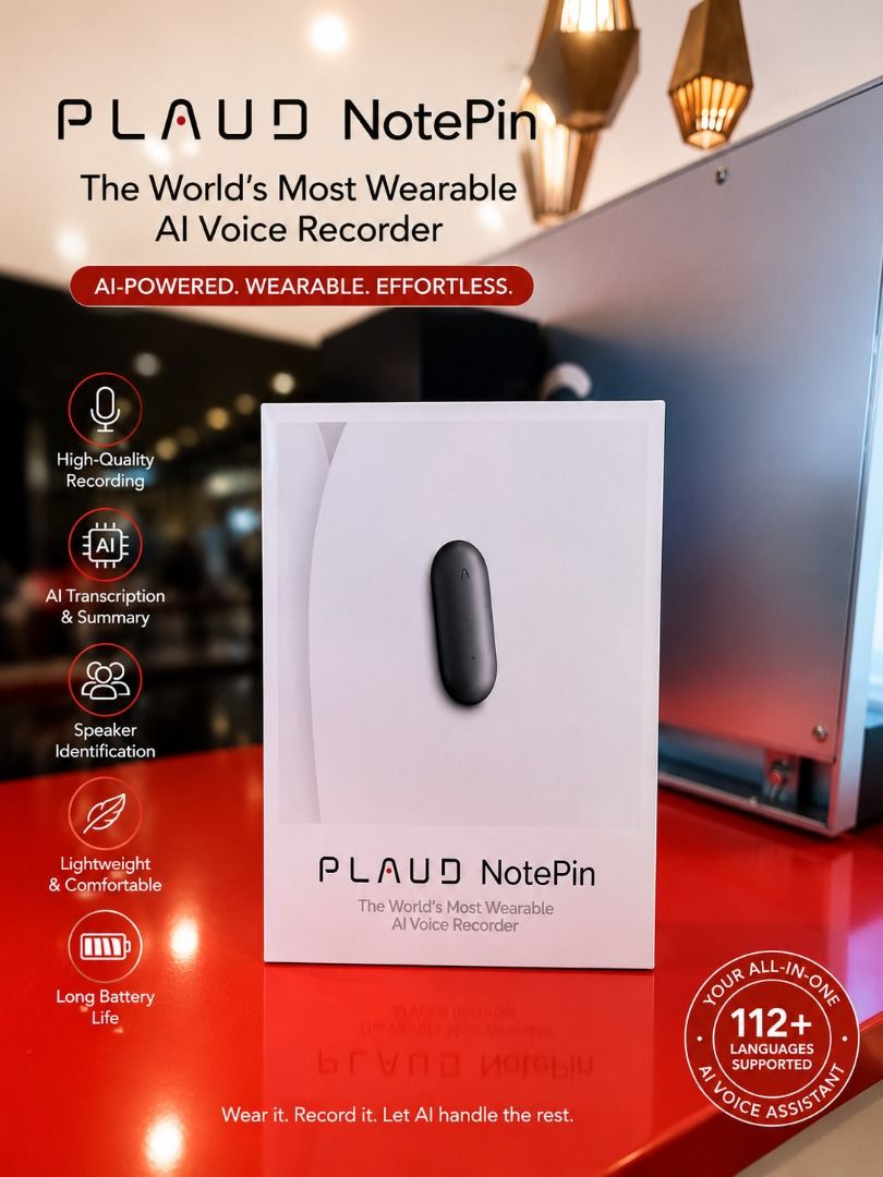 Plaud (Category: Voice Recorders) located in Caloocan City. Submitted by cooltree_939ebd (Listing ID 1453145724, Image 3). Description: PLAUD is an AI-powered voice recorder that helps you record, transcribe, summarize, and share conversations. It features high-quality recording, AI transcription, speaker identification, support for 112+ languages, cloud sync, easy export, and long battery life—making it ideal for meetings, lectures, interviews, 