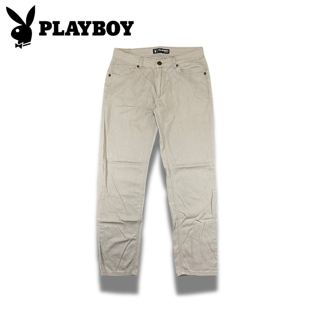 Playboy Gray Khaki Chino Pants size 31 (Category: Chinos) located in Valenzuela. Submitted by aplusmnl (Listing ID 1453216971, Image 1). Description: Dimes: ⤵️ On Tag Waist 31 Length 38 Hem 7.