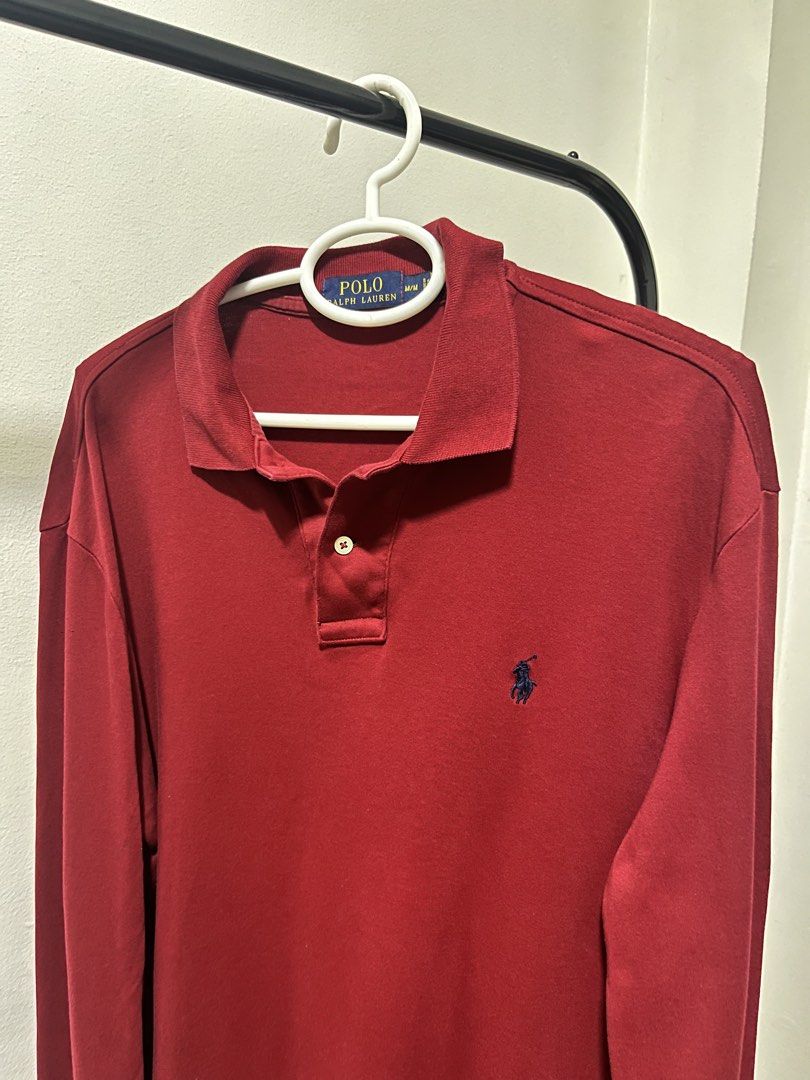 Polo Ralph Lauren Long Sleeve (Red) (Category: Tshirts & Polo Shirts ) located in Santa Rosa. Submitted by rockitlee (Listing ID 1453150524, Image 2). Description: Size Med but can fit Large - XL Condition: 10/10 RFS: Decluttering.