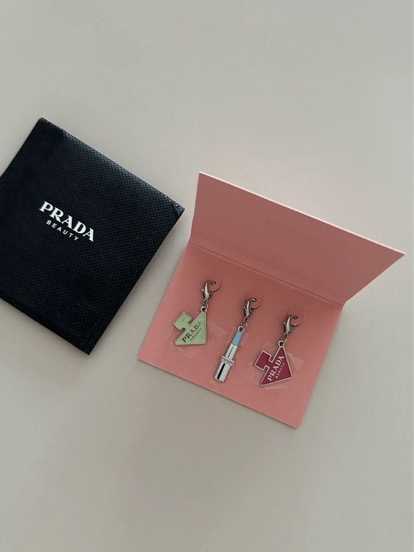 Prada Keychain Set of 3 GWP (Authentic) (Category: Luxury Accessories) located in Manila. Submitted by designerarchives.ph (Listing ID 1453232174, Image 3). Description: SALE (Limited time) I have a catalog if interested 💌 •Eta: 7-10 days •50% dp required •Buyer will shoulder local sf •No return/refund/exchange of size Shipping: NCR - Grab/Lalamove Provincial - LBC.