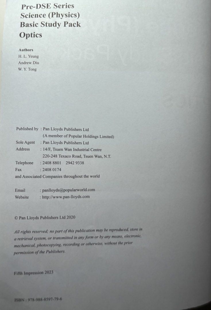 Pre-DSE Science (Physics) Basic Study Pack （分類：教科書）位於 Hong Kong。 由 fanny231127492 提交（商品編號 1453056322，圖片 2）。簡介： 。