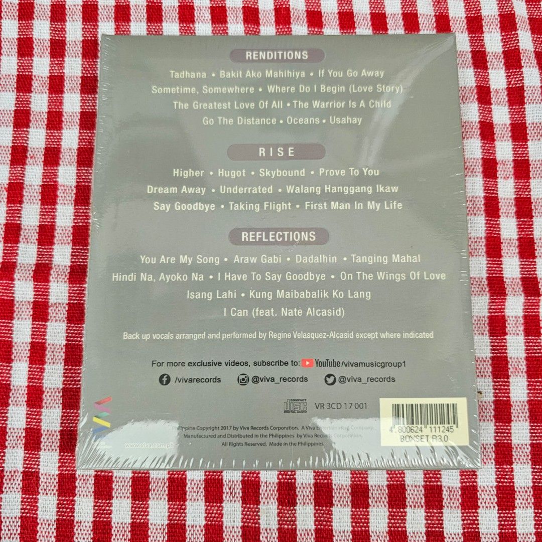 Regine Velasquez - 3 CD - R 30 - Sealed - OPM (Category: CDs & DVDs) located in Quezon City. Submitted by serefrenpaz (Listing ID 1453106739, Image 2). Description: Good Day Buyers! 💖💖💖Here are the PAYMENT payment options 💖💖💖 ✨1. GCash - 09164862096 ✨2. Bank Deposit - BPI, BDO, Unionbank, Landbank, Palawan, Cebuana ✨3. Paypal for international buyers 💕💕💕Meet Up Options💕💕💕 ✨1. McDo Kamias Quezon City ✨2. Jolibee Anonas Kamias Intersect