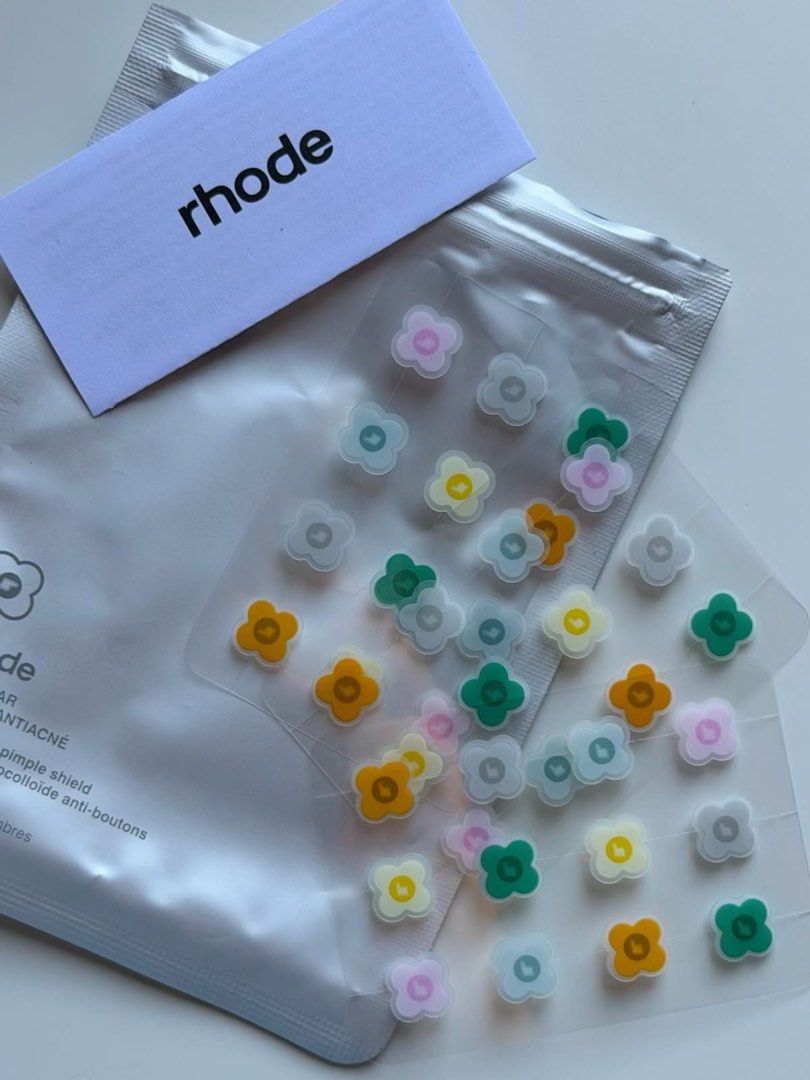 Rhode Hydrocolloid Pimple Patch 🍄🌼 (Category: Face Care) located in Manila. Submitted by designerarchives.ph (Listing ID 1453210832, Image 1). Description: SALE (Limited time) ₱1300 each (36 stickers) - daisy, shroom, jellybean, curve, bubble ₱3500 (180 stickers) - All 5 type design •Eta: 7-10 days •50% dp required •Buyer will shoulder local sf •No return/refund/exchange of size Shipping: NCR - Grab/Lalamove Provincial - LBC.