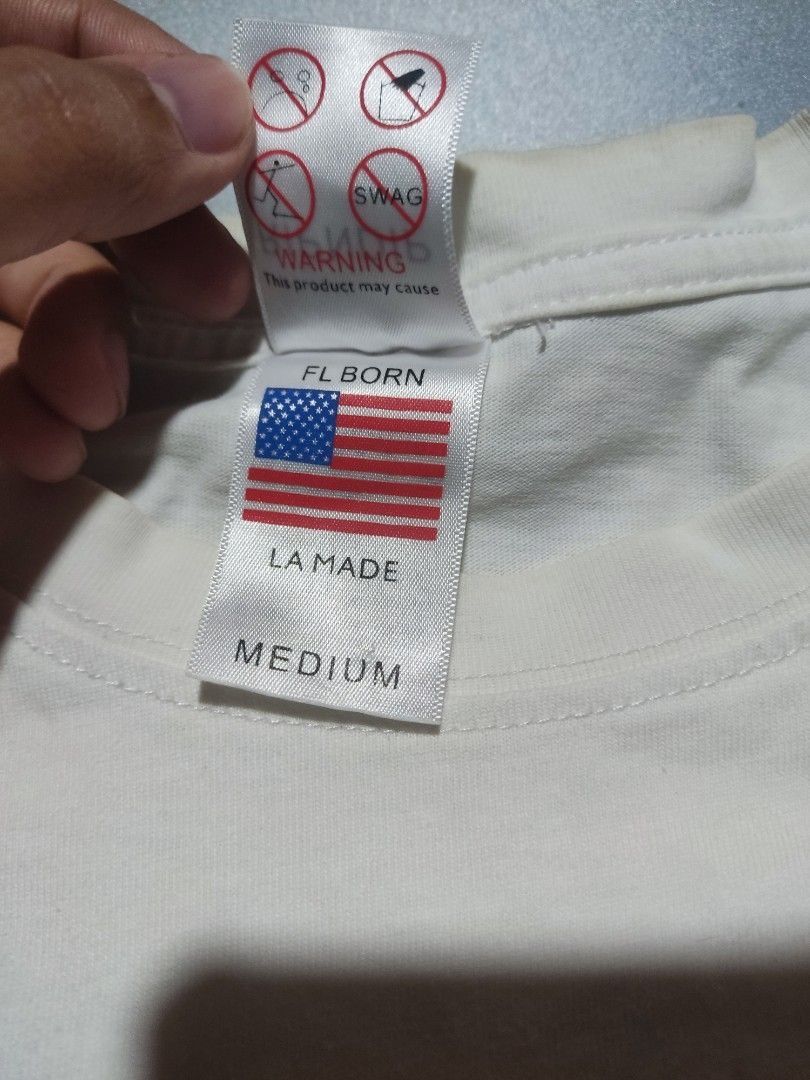 RIPNDIP White Pocket T-Shirt (Category: Activewear) located in Pasig City. Submitted by tobyrama (Listing ID 1453222226, Image 2). Description: RIPNDIP White Pocket T-Shirt ✔️ Condition: Preloved/so manage your expectations on this one po (it has stains banda neck collar) ✔️ Size: Medium (on tag) length: 25 inches width: 18 inches Can do J&T or Lalamove for same day shipping Can do meetup around, Market Market, Eastwood, SM Megamall, Tiendesitas 