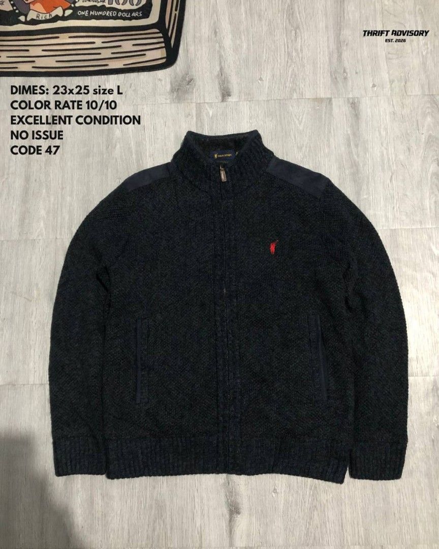 RL KNIT JACKET (Category: Coats, Jackets and Outerwear) located in Guagua. Submitted by captrcher (Listing ID 1453139958, Image 1). Description: GOOD AS NEW.