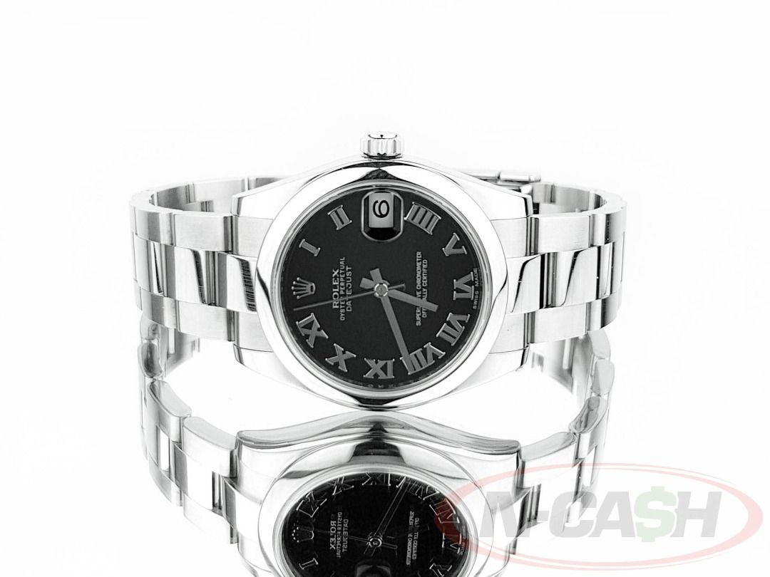 Rolex Datejust 31 Steel Black Dial (Category: Luxury Watches) located in Quezon City. Submitted by luxury_by_n-cash (Listing ID 1453079122, Image 1). Description: N-Cash Pawnshop "Instant Cash for Bags, Watches, Cars, and Electronics" https://www.ncash-pawnshop-philippines.com/ Rolex Datejust 31 Steel Black Dial Ref. 178240 31mm steel case Black dial with Roman markers Oyster bracelet Local AD 2014 Complete retail package in Rolex double box PhP 