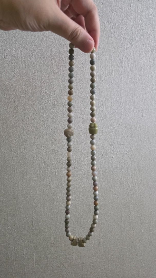 Sage Alashan Agate 3-Lap (Category: Necklaces) located in Makati City. Submitted by magsff (Listing ID 1453051607, Image 2). Description: * Sage Alashan Agate is known to calm stress, ease anxiety, and promote grounding and stability * Sharpens focus, concentration, and clear thinking * Can be worn as a necklace or as a 3-lap bracelet.