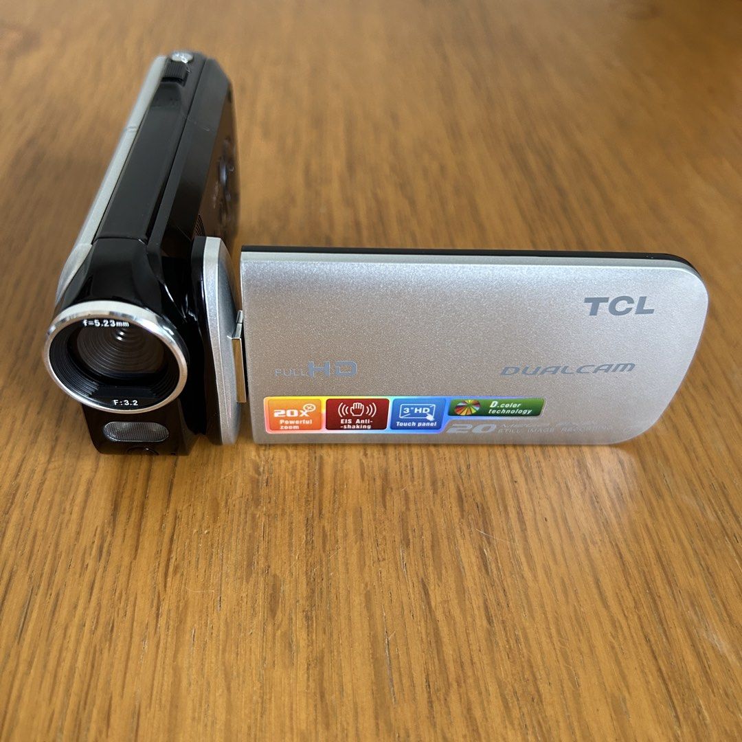 TCL HD video camera (Category: Video Cameras) located in Las Pinas. Submitted by pl4y_it_4g4in (Listing ID 1453106034, Image 3). Description: New Open to test No issue With box, manual, hdmi, battery, charger, pouch, strap, and micro sd Touchscreen 20 mega pixel CMOS sensor Full HD 1080p 20x digital zoom Sample video from the same camera model (video not mine) ⬇️ https://youtu.be/O50GgK5uvJ0?si=6l3CvN0UGKty2uU7.