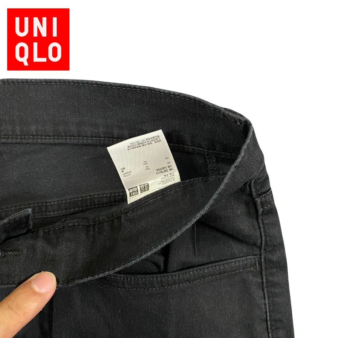 Uniqlo Black Straight Cut Jeans size 30 (Category: Jeans) located in Valenzuela. Submitted by aplusmnl (Listing ID 1453218021, Image 2). Description: Dimes: ⤵️ On Tag Waist 31 Length 39 Hem 7.