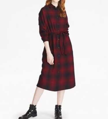 Uniqlo flannel dress (Category: Dresses) located in Bulacan. Submitted by levixxx (Listing ID 1453062215, Image 2). Description: - Uniqlo shirt dress - Classic red and black plaid pattern - Long sleeves with button cuffs - Includes matching fabric belt for waist definition - Full button-up front - Ideal for everyday casual wear.