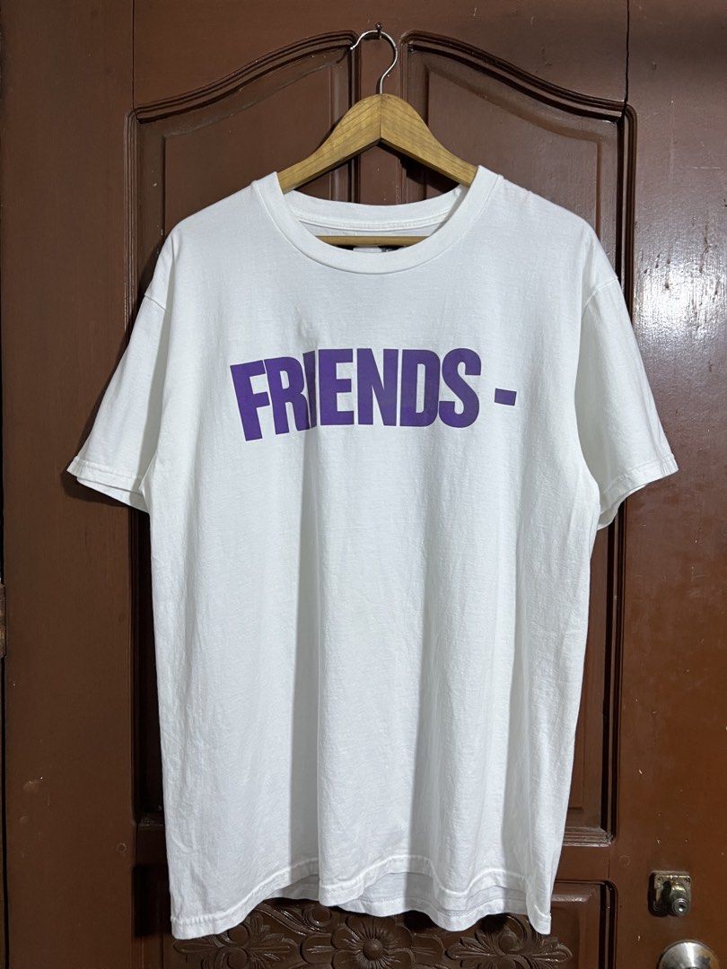 Vlone Purple Design Print White Shirt (Category: Tshirts & Polo Shirts ) located in Manila. Submitted by thriftpoint99 (Listing ID 1453187739, Image 1). Description: 22.5x29 No issue Excellent condition.