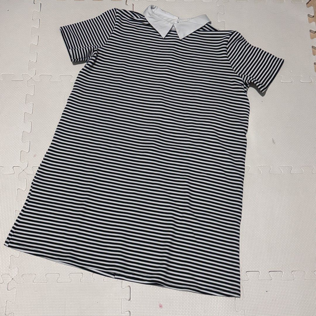 ZARA Striped Dress (Category: Dresses) located in Marikina City. Submitted by prelovedsms (Listing ID 1453212377, Image 2). Description: Ctto for the first photo. Used it only for as inspo when worn photo - Zara black and white striped dress .