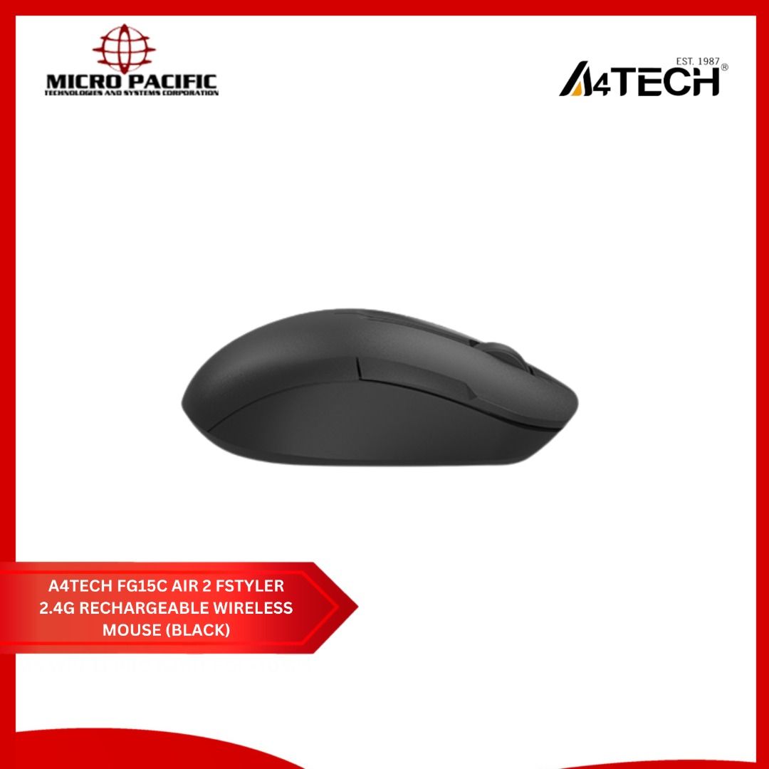 A4tech FG15C Air2Dual-Function Air Mouse, 10-15m Range (Category: Mouse & Mousepads) located in Makati City. Submitted by micro_pacific (Listing ID 1454755205, Image 3). Description: Consistent Wireless Stability Advanced 2.4 GHz powerful wireless connection with distance up to 10-15m. [ Desk + Air ] Dual Functions The innovative Air Mouse Function provides dual [Desk+Air] usage modes, turn your mouse into a multimedia controller by simply lift i