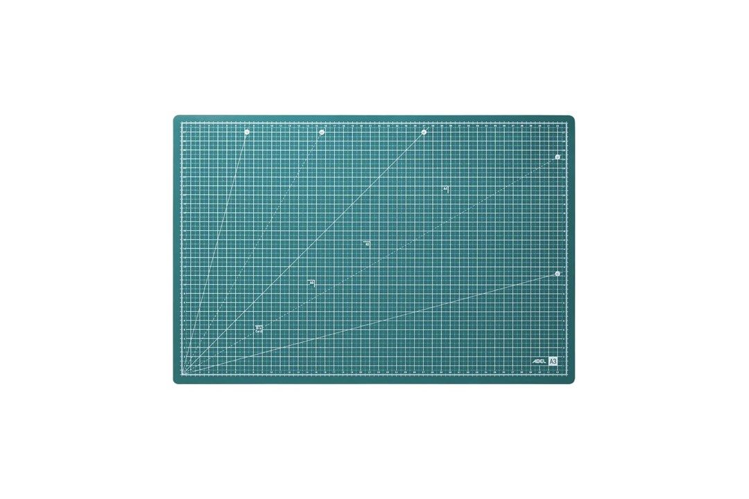 ABEL A3 Cutting Mat - Green (Category: Craft Supplies & Tools) located in Manila. Submitted by chesbedumb (Listing ID 1454834042, Image 1). Description: - Green A3 cutting mat - Features grid lines and measurements for precise cutting - Includes markings for A4, A5, and business cards - Ideal for crafts, sewing, and various projects - Protects your work surfaces - Easy to store - Has minor cutting marks but not deep.