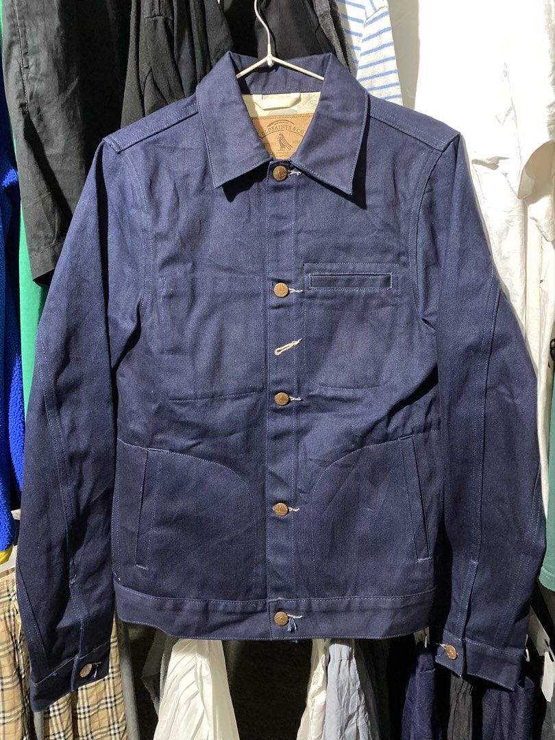 ALLSAINTS Amekaji Raw Selvage Denim (Category: Coats, Jackets and Outerwear) located in Manila. Submitted by why_notph (Listing ID 1454760754, Image 1). Description: - Blue indigo denim jacket - Made with premium L.G. Narrowloom Denim - Features classic branded buttons - Includes a convenient chest pocket - Timeless workwear design - Size: XS on tag but can fit to size S-M mens - Dimensions : 25x17.5.