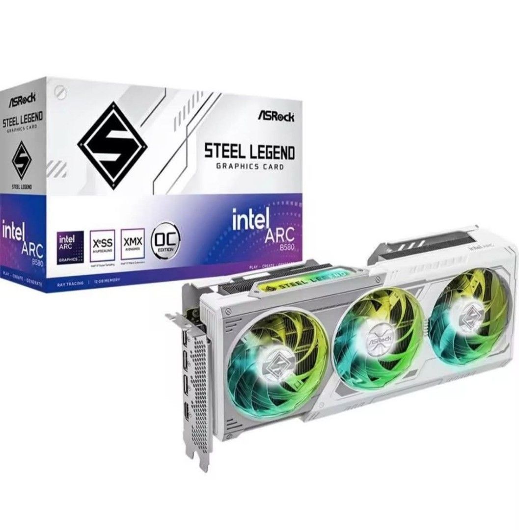 ASRock Intel Arc B580 Steel Legend OC Graphics Card, Computers & Tech ...