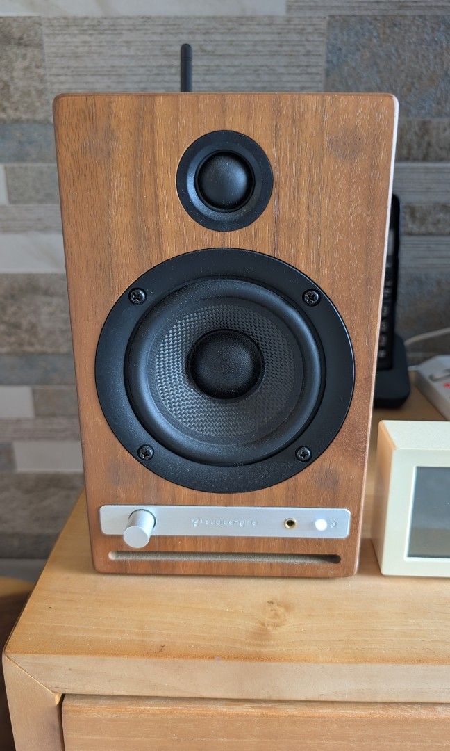 Audioengine HD4 (Category: Soundbars, Speakers & Amplifiers) located in Singapore. Submitted by Snoopyvs (Listing ID 1454838522, Image 1). Description: 🎵 Audioengine HD4 Premium Wireless Speakers – Great Condition! Selling my Audioengine HD4 speakers at a very attractive price as I’m planning to upgrade to another speaker system. 😊 The HD4 is a fantastic compact speaker setup with excellent sound quality, strong bass and a beautiful premium des