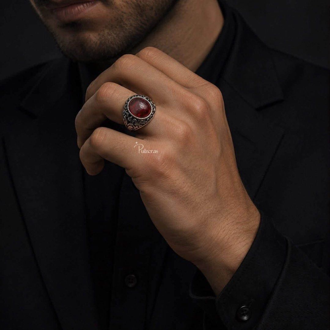 Authentic 92.5 Sterling Silver Ruby Stone Men Rings (Same Day Delivery) (Category: Rings) located in Manila. Submitted by pulzerasjewelry (Listing ID 1454842619, Image 2). Description: 100% Authentic 925 Silver Authentic Sterling Silver made in Italy ✔️Authentic 92.5 Sterling Silver ✔️Authentic Silver ✔️Zirconian Stone ✔️Made in Italy •Same day delivery for Metro Manila via Lalamove/Grab🛵 •LBC Shipment for Provinces area •Tiktok Checkout option 