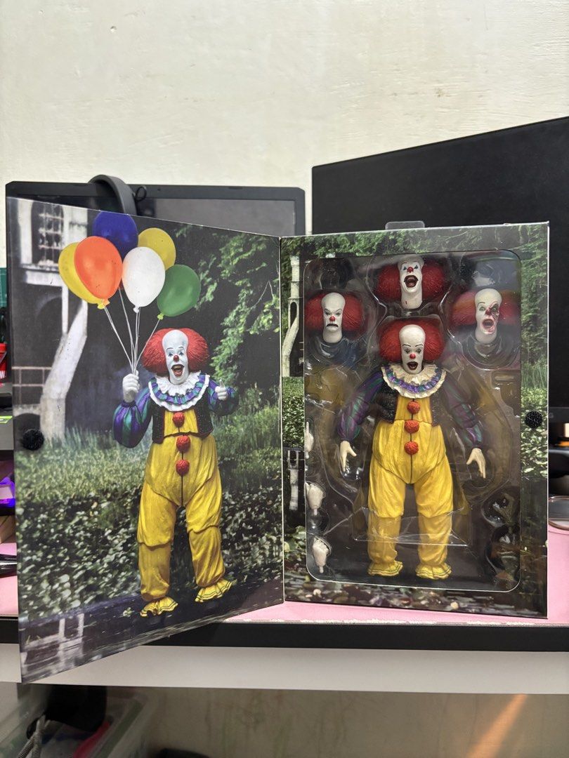 Authentic NECA IT Pennywise 1990 (Category: Figurines & Statues) located in Manila. Submitted by chow.yyyy (Listing ID 1454879080, Image 1). Description: Authentic NECA IT Pennywise 1990 BIB Complete accessories 2500 Manila area.