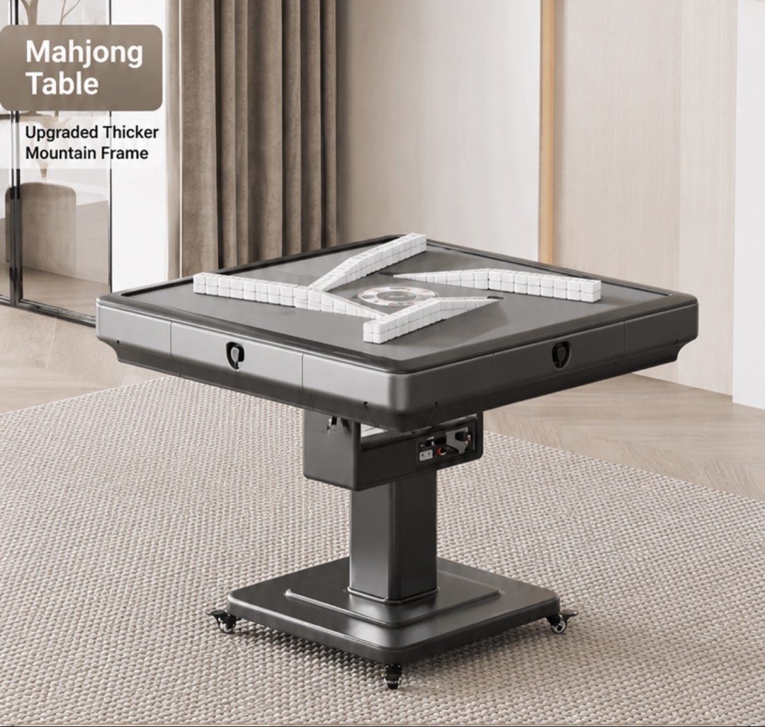 Automatic Mahjong table (Category: Tables & Sets) located in Singapore. Submitted by hehehehoho11 (Listing ID 1454856734, Image 2). Description: BRAND NEW Fei Que Automatic Mahjong Table rollercoaster design 2 sets of tiles included ( animal fei and clown ) tiles cleaning set included for $600 free delivery .