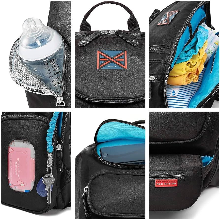 Bag Nation Backpack Diaper Bag (Category: Diaper Bags & Wetbags) located in Manila. Submitted by hantan1022 (Listing ID 1454812511, Image 2). Description: Diaper Bag Imported Good condition Plenty of pocket storages.