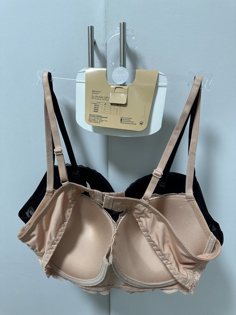 Bench 2in1 Push Up Lace Bra 38B (Category: Undergarments & Loungewear) located in Cainta. Submitted by sploot1 (Listing ID 1454904651, Image 2). Description: RFS Wrong size cant return anymore Item is brand new it still has the tag Last price na to Shipping via lalamove/j&t Gcash/bank transfer payment No COD Cainta, Rizal loc.