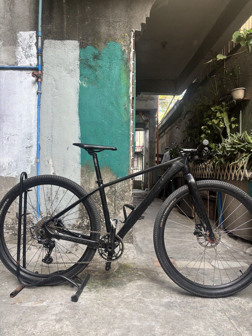 Black Mountain Bike with Disc Brakes (Category: Bicycles) located in Paranaque City. Submitted by joehann51517246 (Listing ID 1454937508, Image 1). Description: SALE 16K FIX FRAMESET MOUNTAINPEAK MONSTER SIZE 29ER LARGE COLE RIGID FORK RAGUSA HEADSET SEALED BERING COCKPIT INSPEED HANDLEBAR BUCKLOS HANDLEGRIP RACEWORK STEM 90MM -17 RAGUSA SEATPOST SAGMIT SEATCLAMP ZELLMAN SADDLE GROUPSET SHIMANO DEORE M5100 RD ALMOST BRANDNEW IXF HOLLOWTECH LTWOO 