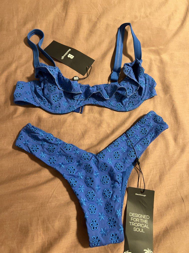 Blackbough bikini set/ sapphire eyelet-S/L (Category: Bikinis & Swimsuits) located in Iloilo. Submitted by tttkhk (Listing ID 1454922092, Image 1). Description: Available sizes Small Large .