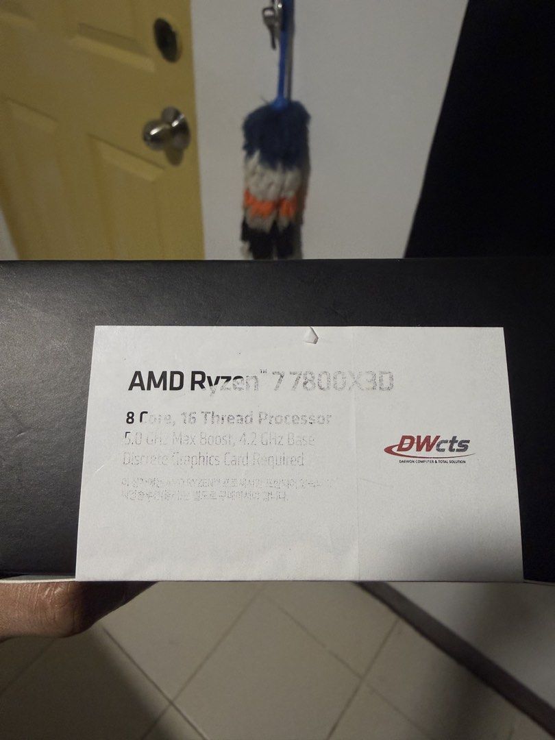 BNEW AMD RYZEN 7 7800X3D AM5 PROCESSOR (Category: Computer Parts) located in Quezon City. Submitted by senmaxxing (Listing ID 1454764218, Image 2). Description: BNEW BOX TYPE Opened box lang para ma check yung processor Price: 18500 Only - auto pass sa lowballers AMD RYZEN 7 7800X3D 7 Days Personal Warranty Cubao Quezon City Location 📍 Pick up or Delivery Will do! Meet ups - LRT/MRT Cubao Station Gateway or Fatmers Mall Can also ship nationwide 