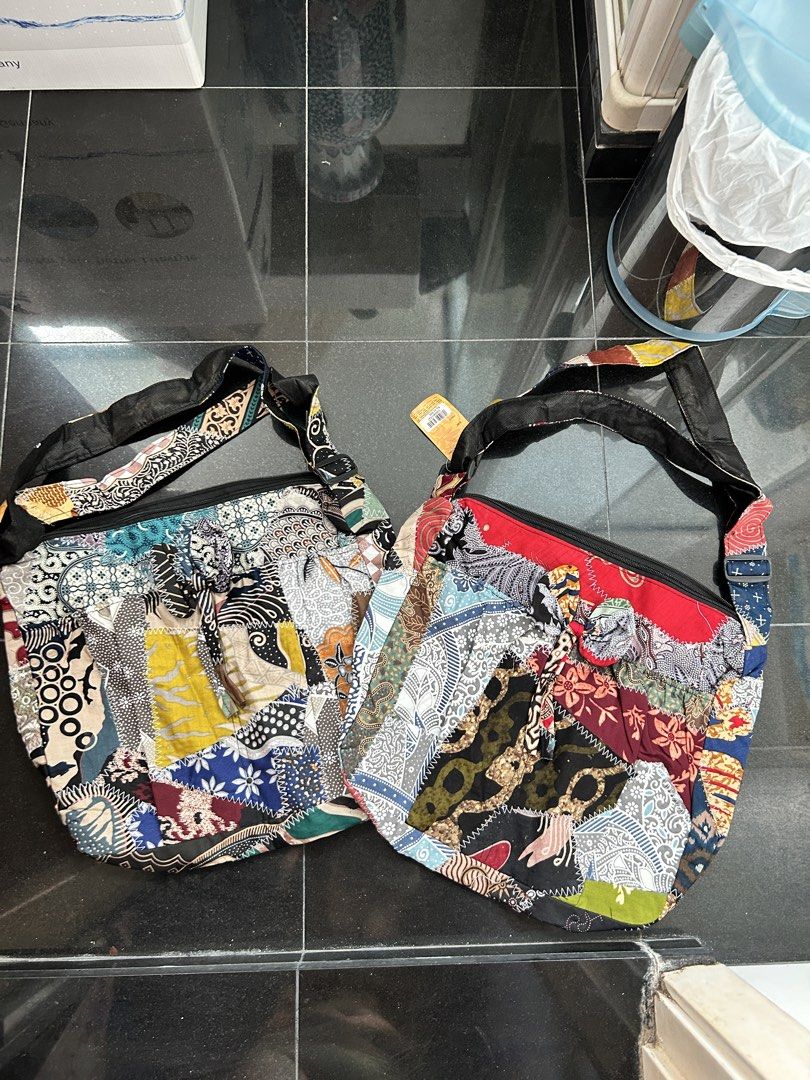 Boho Batik Patchwork Shoulder Bag (Category: Shoulder Bags) located in Singapore. Submitted by authentique531 (Listing ID 1454841672, Image 1). Description: - Unique batik patchwork shoulder bags - Each bag features a distinct pattern - Secure top zipper closure - Comfortable strap for easy carrying - Ideal for everyday use or travel - Adds a vibrant touch to any outfit $12 each or make me an offer .