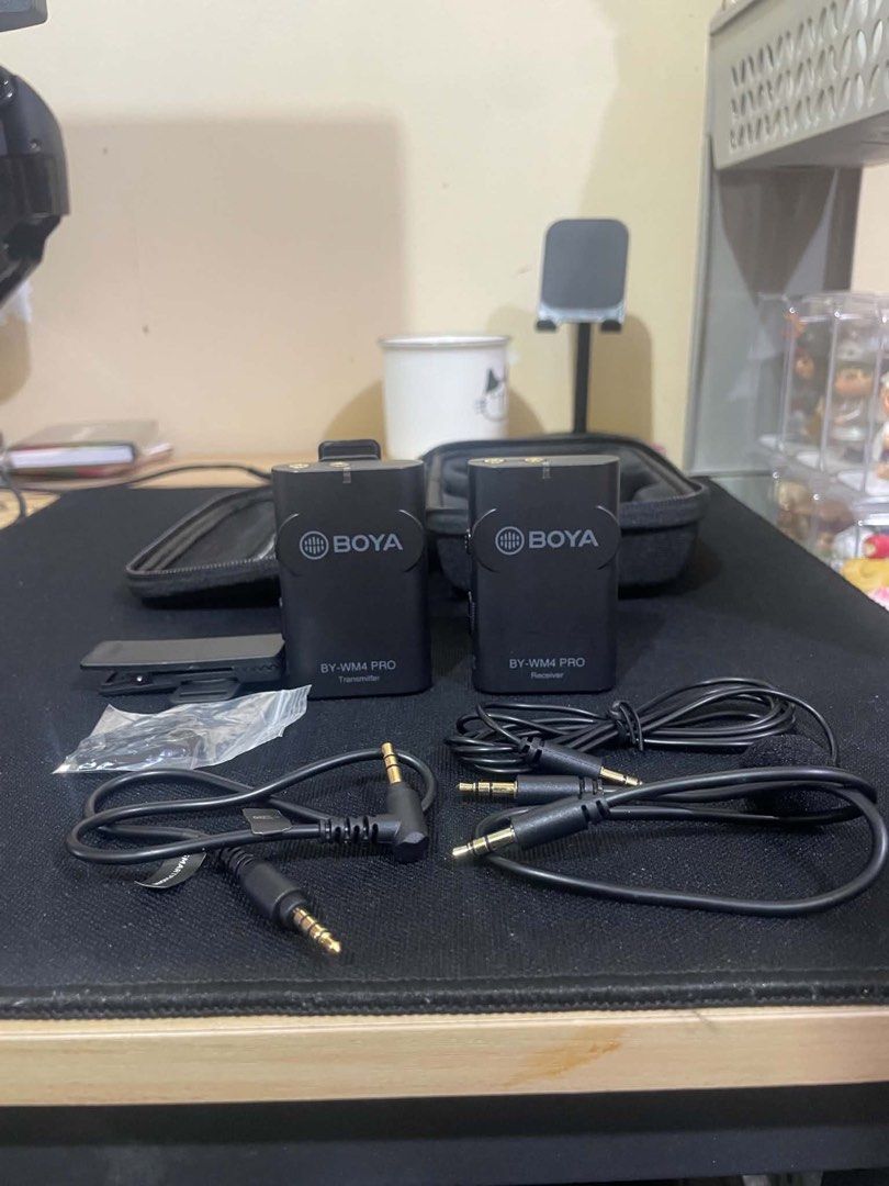 Boya BY-WM4 Pro K1 Wireless Lavalier Microphone System (Complete Kit) (Category: Microphones) located in Mandaluyong City. Submitted by ashiyo (Listing ID 1454799100, Image 2). Description: Selling my Boya BY-WM4 Pro K1 Wireless Microphone System. This is the perfect, budget-friendly wireless setup for content creators, vloggers, and TikTokers who want crystal-clear audio without messy cables. Very easy to use—just plug and play! ✨ KEY FEATURES &