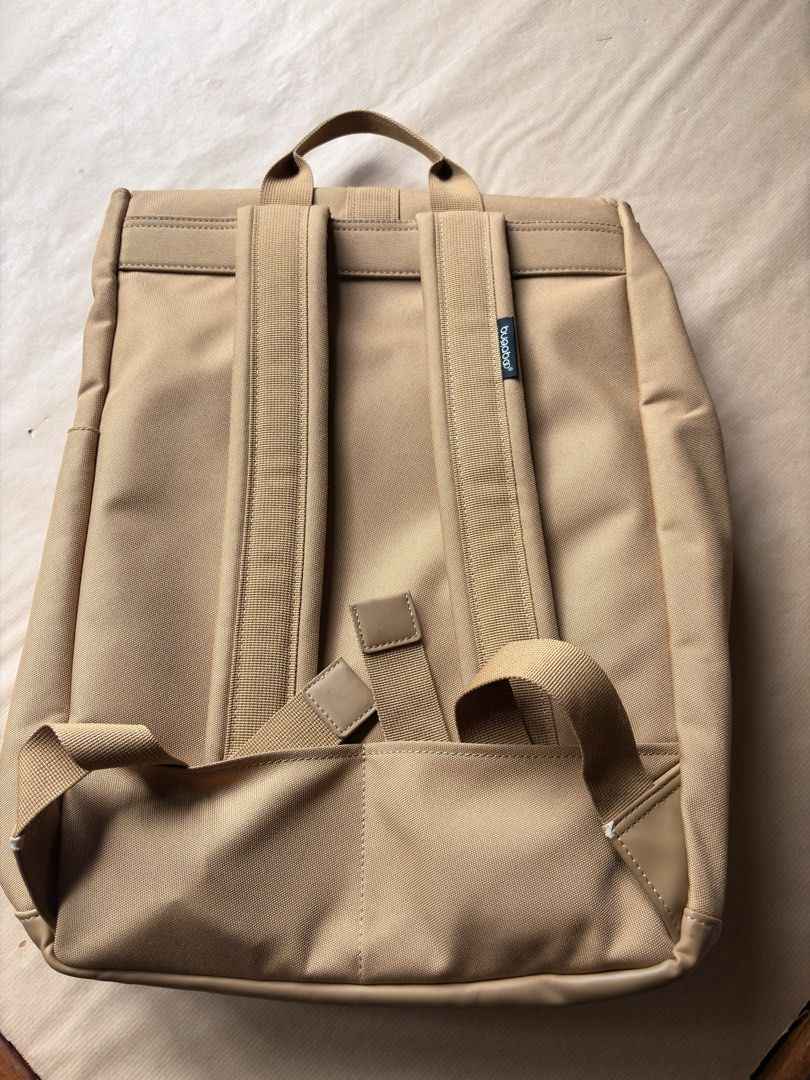 Bugaboo Backpack Baby Bag (Category: Changing Mats & Accessories) located in Quezon City. Submitted by balongstoylounge (Listing ID 1454850204, Image 3). Description: - Bugaboo baby bag backpack in stylish camel color. - Secure flap velcro closure. - Interior features a zippered mesh pocket, laptop compartment, bottle holder. - Easy open zipper to easily get items. - Includes an additional smaller mesh pouch and insulated pouch. - Bottle water or