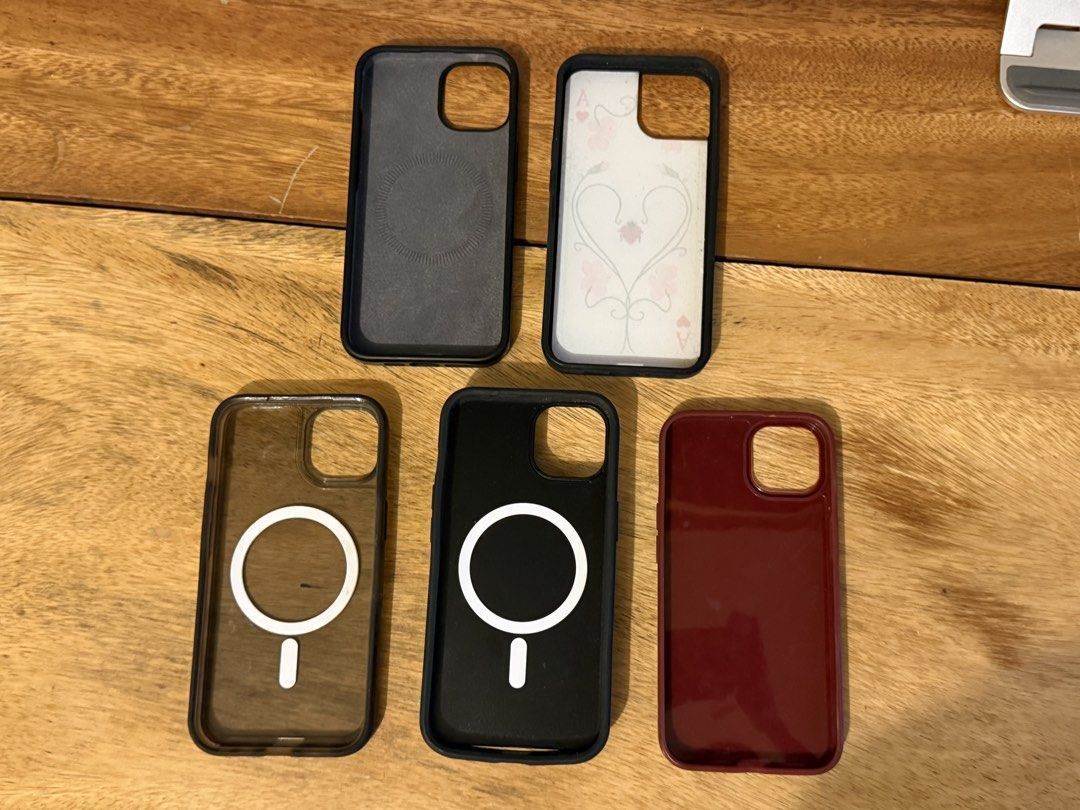 Bundle - iPhone 13 Cases | Otterbox, Wildflower Dupe, etc. (Category: Cases & Sleeves) located in Quezon City. Submitted by reesellah (Listing ID 1454833889, Image 2). Description: • rfs: upgraded • OG Otterbox (bottom left and middle), Wildflower Dupe (upper right), etc. • loc: tandang sora, QC • shipping c/o buyer.
