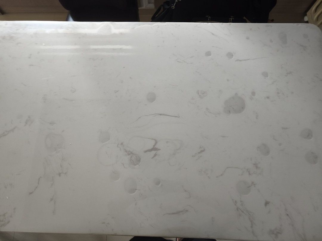 Cheap rectangle dining table (Category: Tables & Sets) located in Singapore. Submitted by wenjieprime (Listing ID 1454803465, Image 2). Description: Table has no flaw or stain because we have been putting a piece of plastic over it (does not come with chair) Width is 85cm length is 160cm height is 30cm Price is negotiable and must self collect.