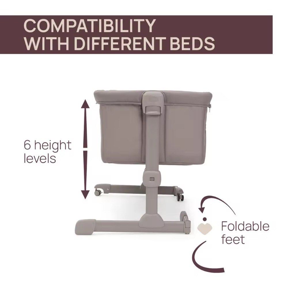 Chicco Next2Me Air Bedside Crib (Category: Cots & Cribs) located in Manila. Submitted by lunalovegoodies (Listing ID 1454811631, Image 3). Description: - Chicco Next2Me Air bedside crib - 2 mesh windows for excellent air circulation - Mattress designed for enhanced airflow - Adjustable height levels to match your bed - Foldable feet for convenient storage - Built-in wheels for easy mobility.