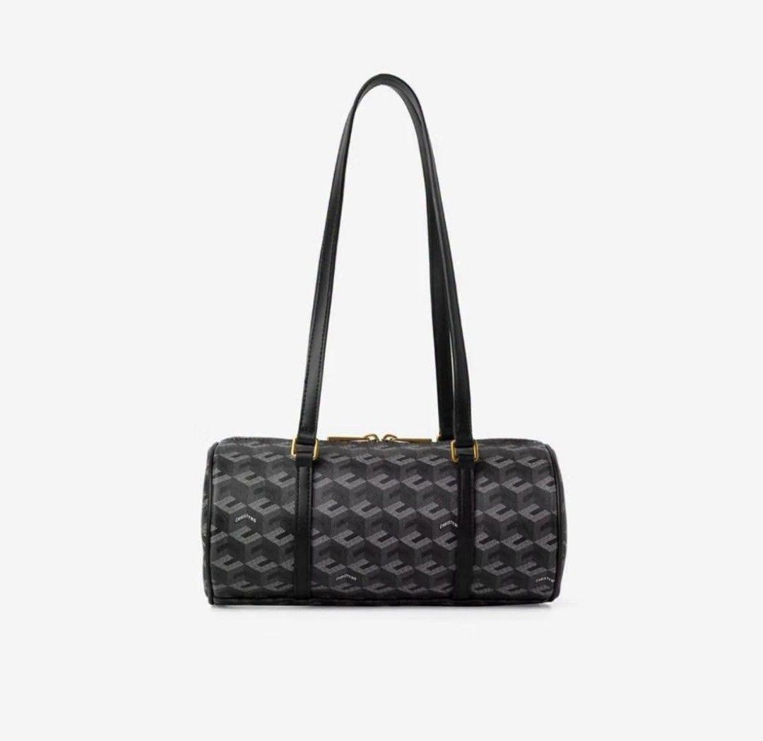 Christy Ng Barrel Bag (Category: Luxury Bags & Wallets) located in Davao. Submitted by nisa_chan04 (Listing ID 1454884982, Image 1). Description: - Classic black colored barrel bag - Features iconic all-over print - Genuine leather straps and trim - Secure zipper closure - Stylish and practical for daily use - Ideal for carrying your essentials.