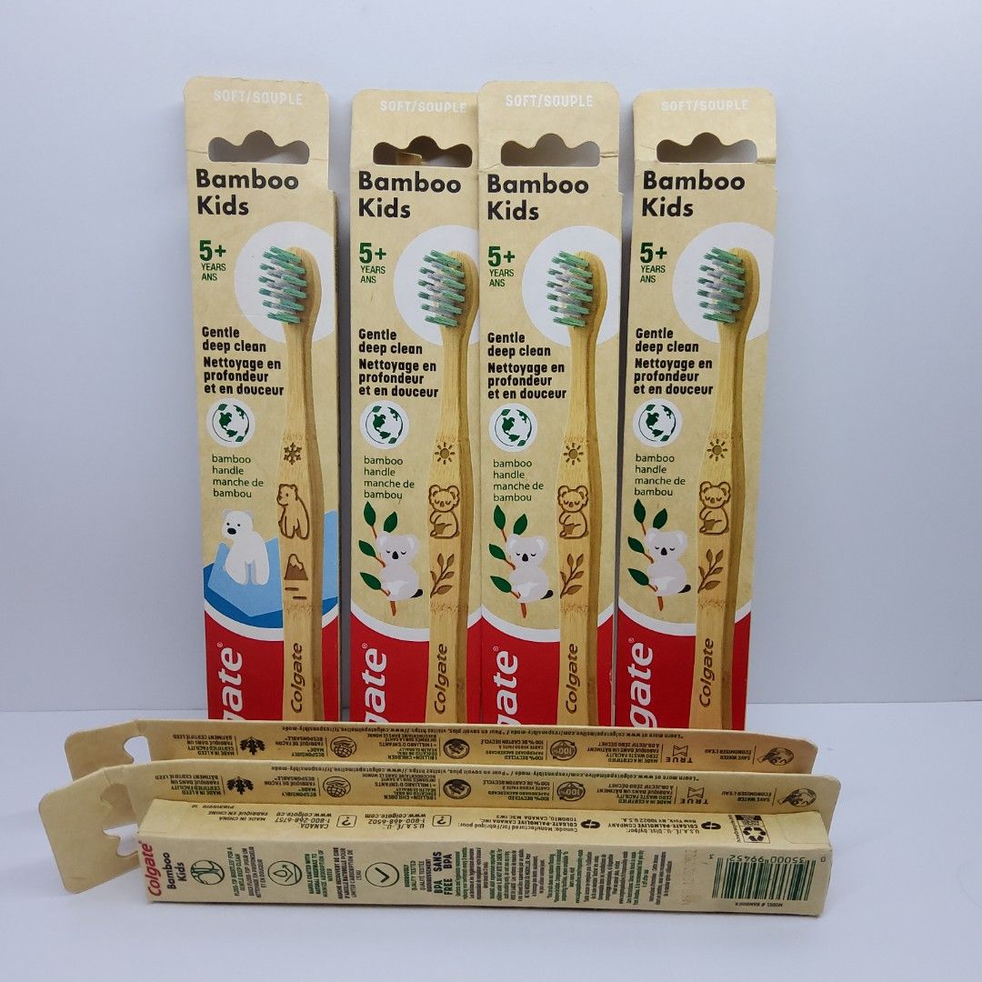 Colgate Bamboo Kids Toothbrushes 5+ Years Soft Bristles (Category: Oral Care) located in Quezon City. Submitted by goodz4good (Listing ID 1454932004, Image 3). Description: - Pack of 4 Colgate Bamboo Kids Toothbrushes - Suitable for ages 5 and up - Features soft bristles for gentle cleaning - Made with a sustainable bamboo handle - BPA-free materials - Perfect for eco-conscious families mode of payment gcash or cod meet up available free delivery