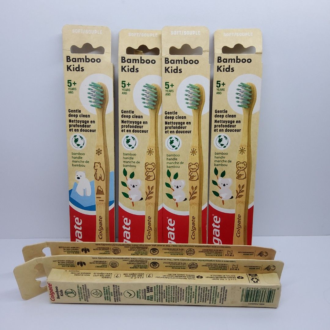 Colgate Bamboo Kids Toothbrushes 5+ Years Soft Bristles (Category: Oral Care) located in Quezon City. Submitted by goodz4good (Listing ID 1454932004, Image 1). Description: - Pack of 4 Colgate Bamboo Kids Toothbrushes - Suitable for ages 5 and up - Features soft bristles for gentle cleaning - Made with a sustainable bamboo handle - BPA-free materials - Perfect for eco-conscious families mode of payment gcash or cod meet up available free delivery