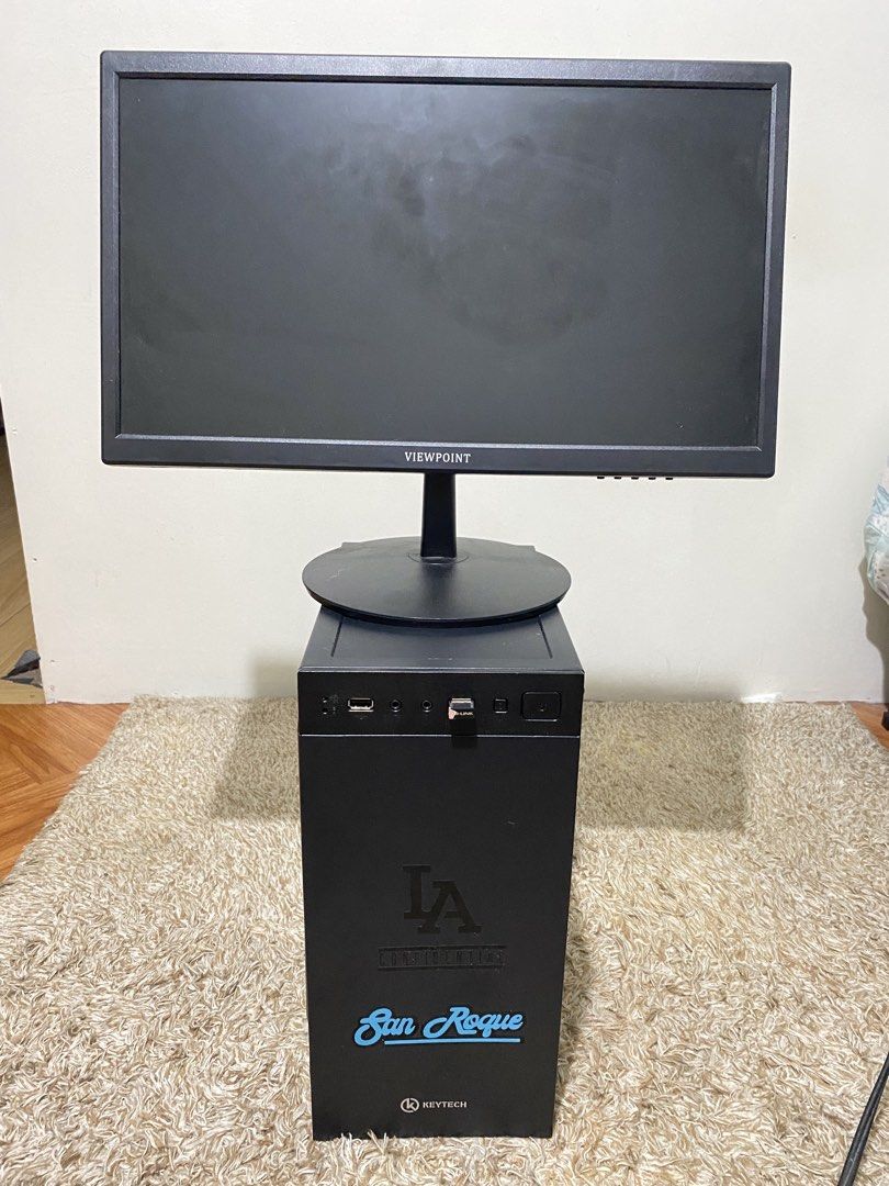 Computer Set (Category: Desktops) located in Mandaluyong City. Submitted by glvvv (Listing ID 1454914374, Image 3). Description: ALL GOOD!! ✅Keyboard with Pad ✅Mouse ✅Speakers ✅Monitor ✅connectors ✅CPU All is working and smooth, update software Windows 10 pro RFS: (for printing business po sana, we’ve been busy and due to other prior lang kaya hindi natuloy) PM Loc: Santa Ana Manila Negotiable.