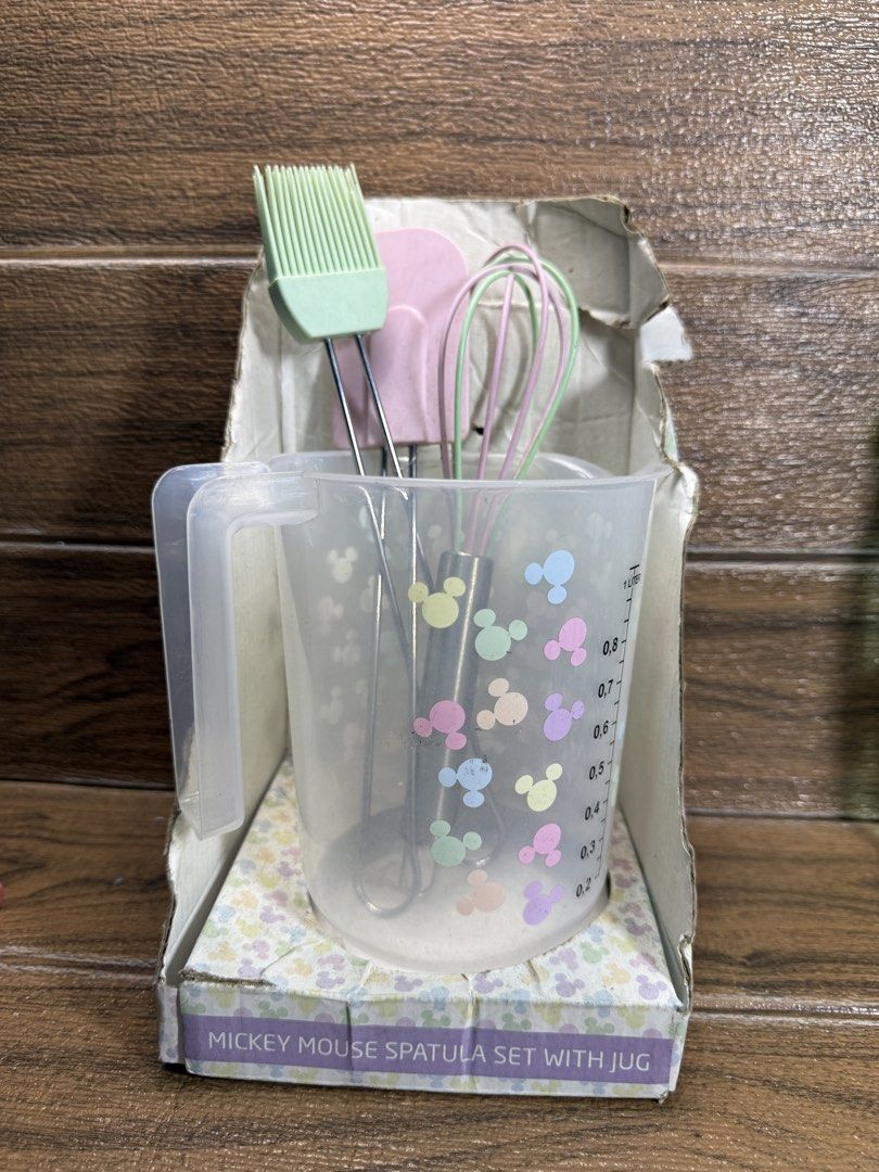 disney mickey mouse jug & spatula set (Category: Bakeware) located in Quezon City. Submitted by fashionifywardrobe8899 (Listing ID 1454752372, Image 1). Description: .