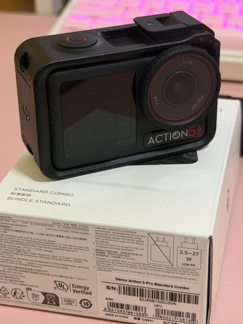 DJI Osmo Action 5 Pro Standard Combo (Category: Cameras) located in Quezon City. Submitted by thelookbook.mnl (Listing ID 1454835271, Image 2). Description: - 2 month old, barely used / still has warranty - DJI Osmo Action 5 Pro Standard Combo - Includes camera, standard bundle inclusions and mini tripod mount - Ideal for capturing adventures - Ready for your next trip! -can include ND filter lens (Neewer) just add ₱1,000 .