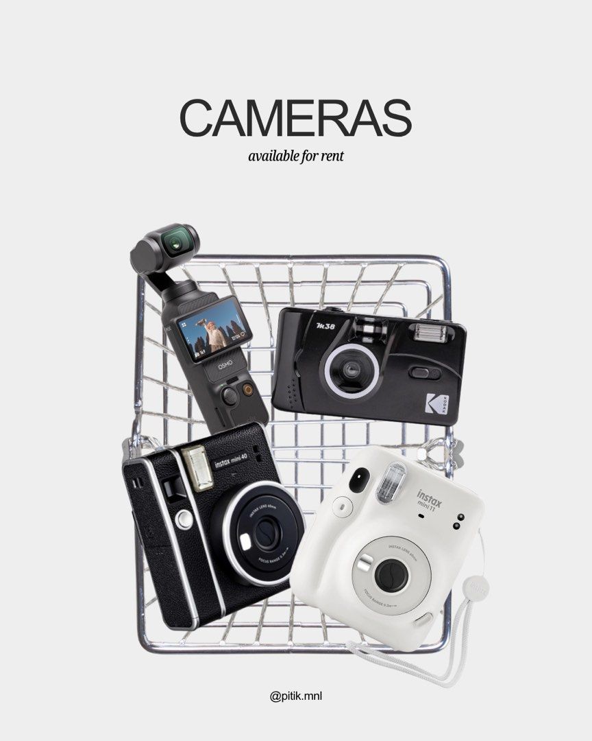 DJI Osmo Pocket 3 / Instax (FOR RENT) (Category: Cameras) located in Quezon City. Submitted by lilocaspercilla (Listing ID 1454800614, Image 1). Description: please message @pitik.mnl on IG for inquiries and sample photos! .