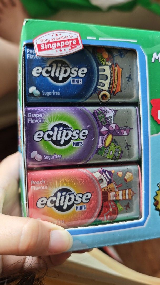 Eclipse Mints (Category: Packaged & Instant Food) located in Singapore. Submitted by heartbeadsbs (Listing ID 1454810809, Image 1). Description: 3 packs for $9.90 8 packs for $22 only Original candy pack unopened.